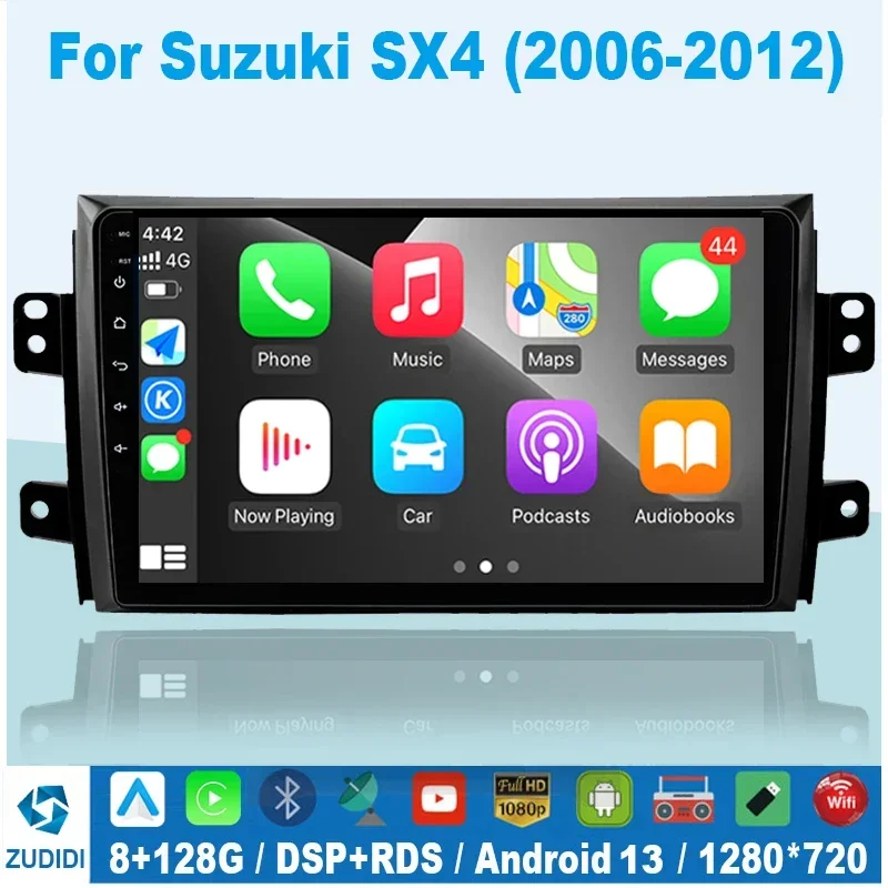 

2 DIN Car Android 13 Car Radio multimedia video Player For Suzuki SX4 2006-2013 Bluetooth 2 din Carplay Auto Navigation GPS DSP