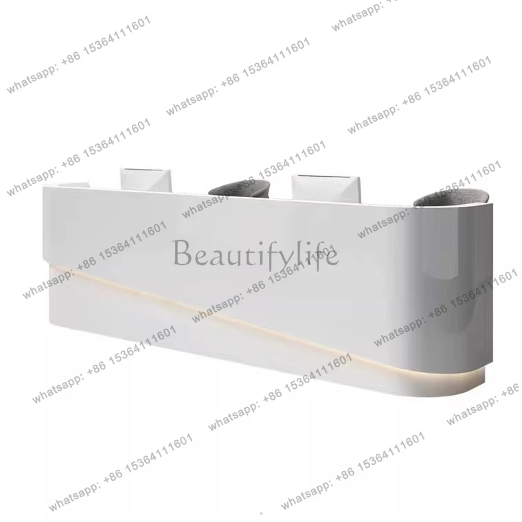 Painting front desk white beauty salon cashier training institution counter desk customization