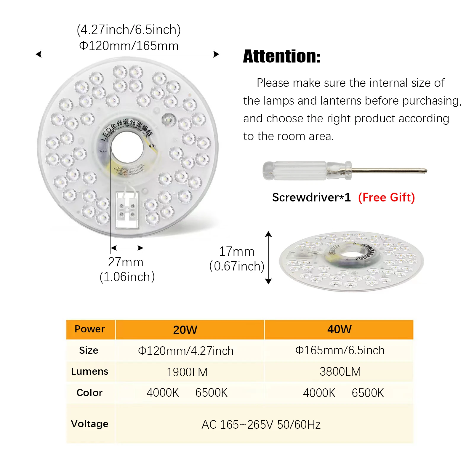 LED Panel Light Ceiling Lamp LED Module AC220V Round Replacement LED Light Board 20W 40W For Ceiling Lamp And Ceiling Fan lights