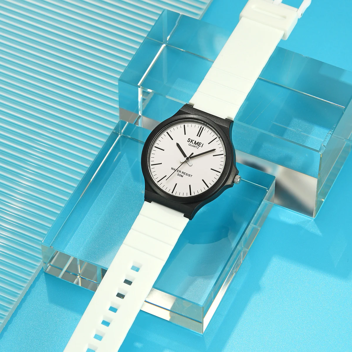 SKMEI الرياضة كوارتز ساعات المعصم للرجال النساء بسيطة 3Bar مقاوم للماء الساعات الذكور موضة عادية الوقت ساعة reloj hombre #2