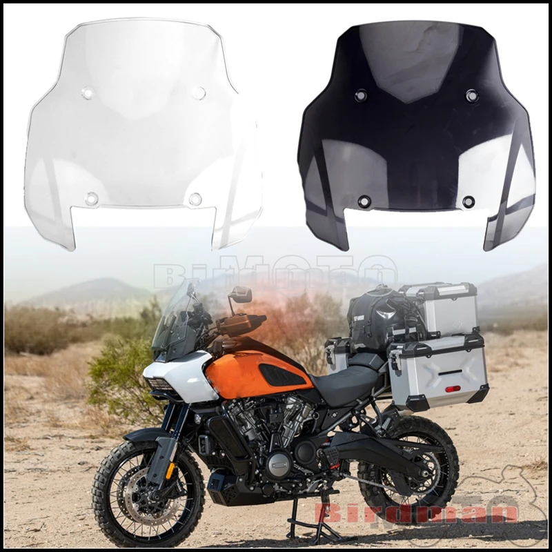 

Motorcycle 11" Clear/ Smoke Front Windscreen Windshield Air Deflector For Harley Pan America 1250 S RA1250 RA1250S 2024-Up