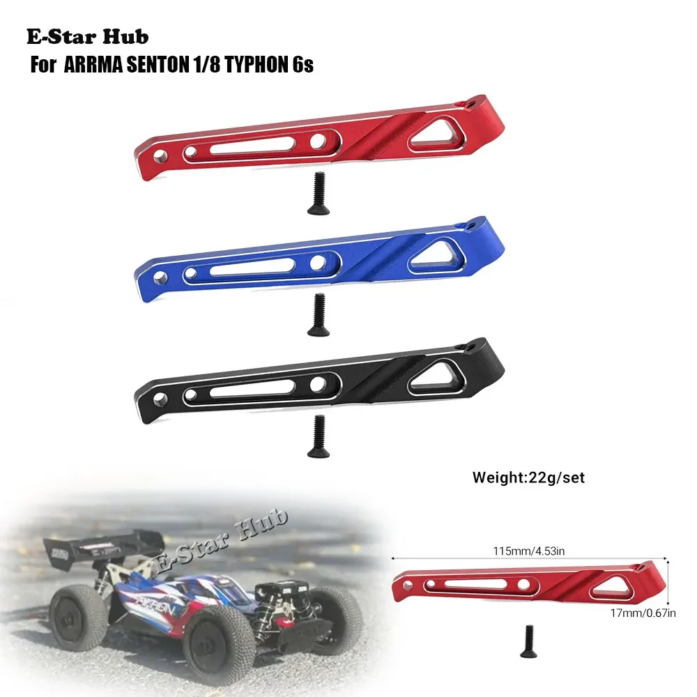 Aluminum Alloy Rear Support Frame for ARRMA SENTON 1/8 TYPHON 6s Metal Upgrade Parts Rc Model Crawler Car Truck Buggy