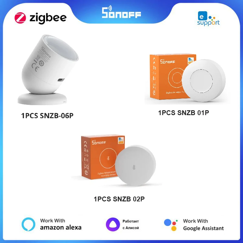 SONOFF SNZB 01P/SNZB 02P/SNZB-06P ZigBee EWeLink Smart Home Switch Work For Alexa Google Home IFTTT Voice Control