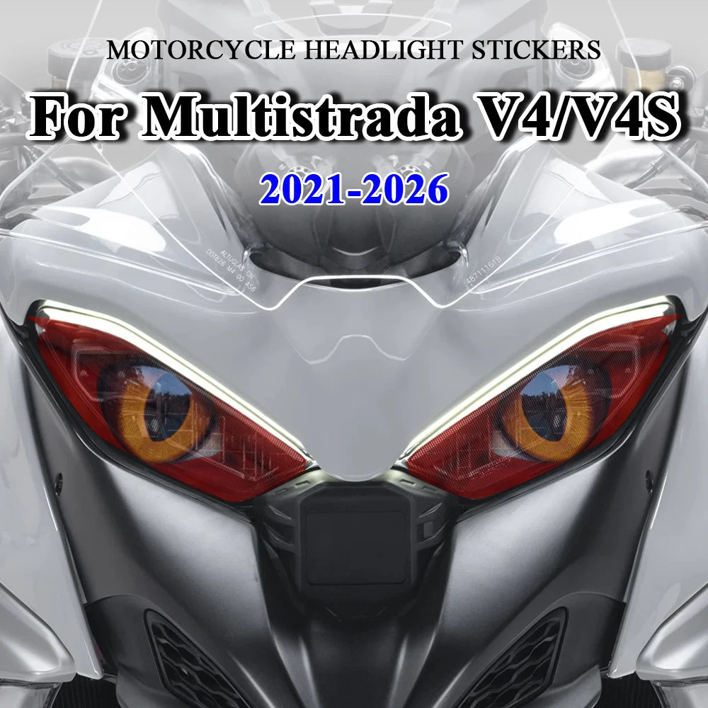 

Наклейки на фары мотоцикла для Ducati Multistrada V4 Rally V4S 2021-2025 2026, водонепроницаемые защитные наклейки на фары