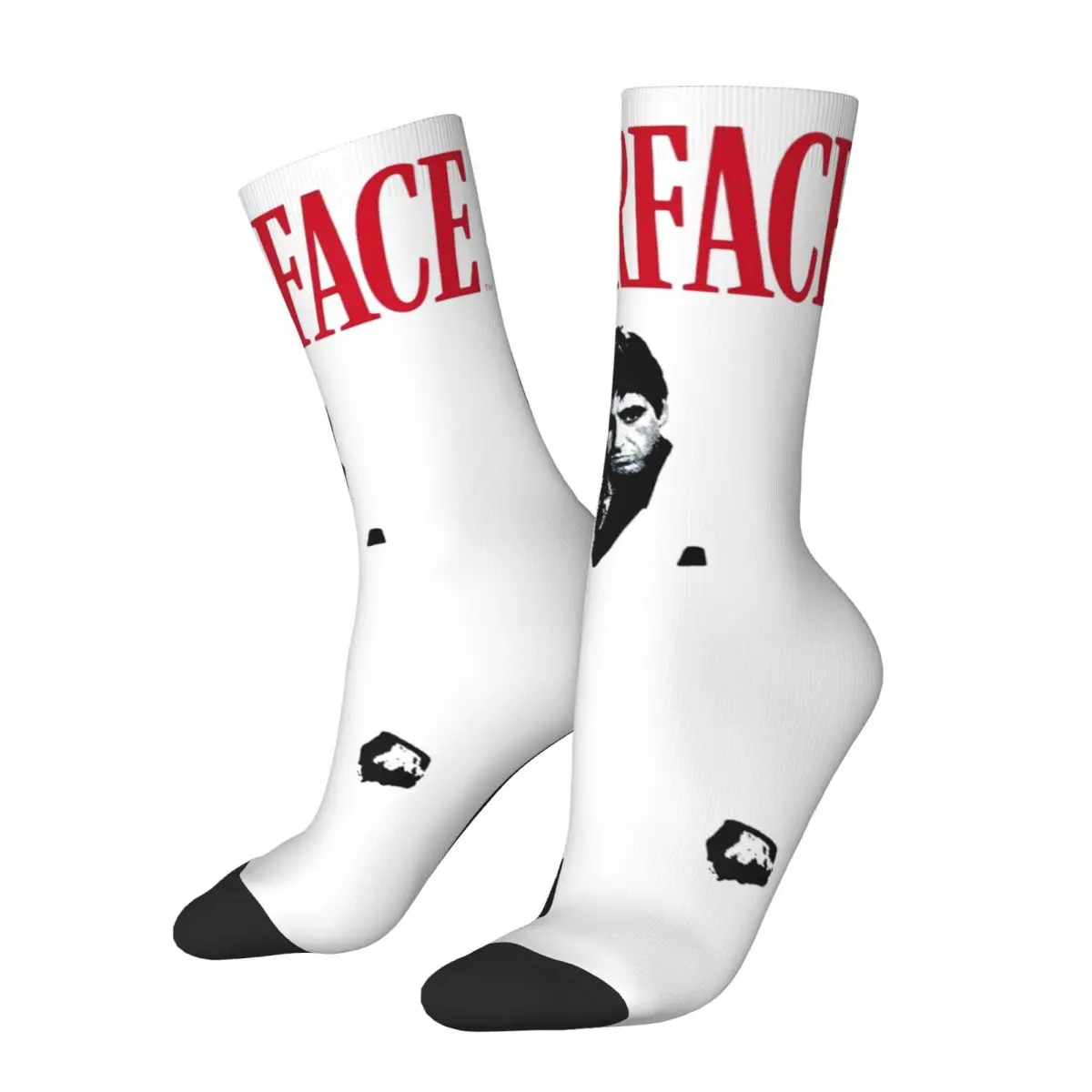 Scarface-Calcetines de fútbol originales para hombre y mujer, medias largas de poliéster con música Retro, transpirables, Unisex