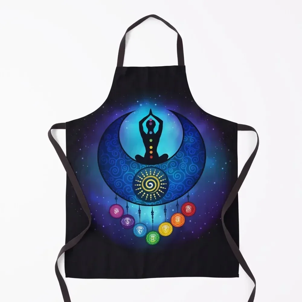 

7 Chakra Female Moon & Sun - 59 Universe Apron Men gift Barber kindergarten teacher Cooking Clothes Apron
