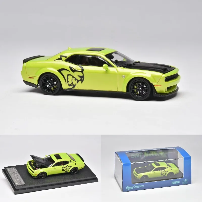 1:64 Green Devil latte art, modèle de voiture en alliage moulé sous pression, pour les adolescents jouent avec, cadeau d'anniversaire pour les enfants.