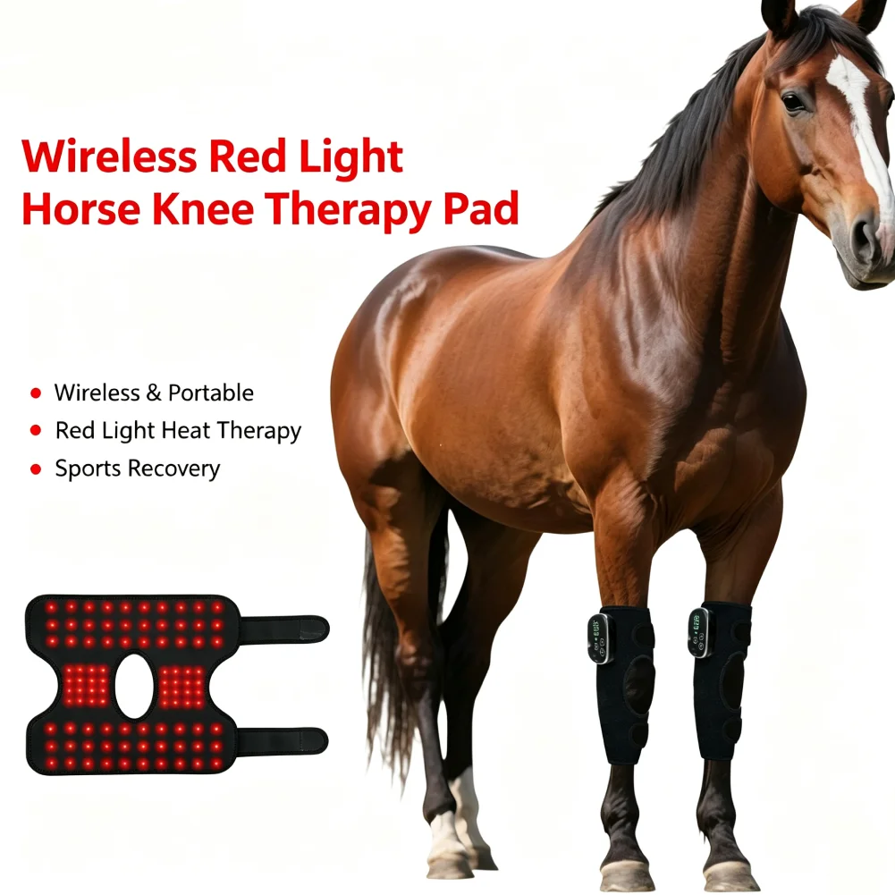 Equine Red Light Therapy Pad 660nm 850nm Infrared Horse Knee Joint Wrap for Wound Recovery Training Rehabilitation Stable Care