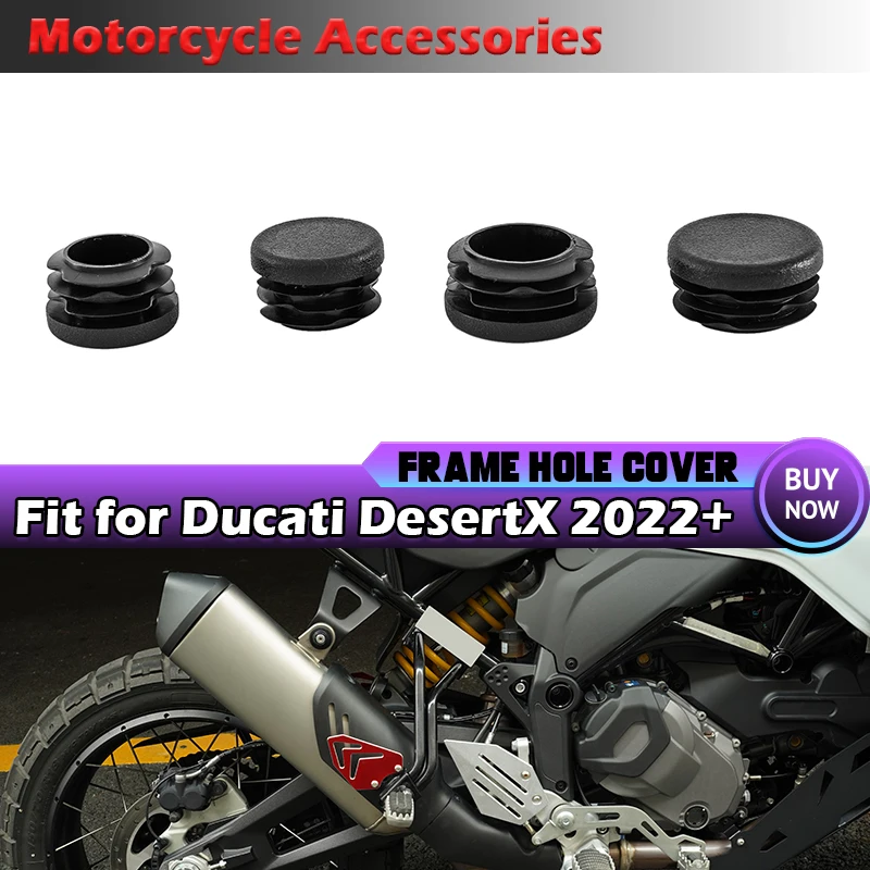 Frame Hole Plugs Caps Fit For Ducati Desert X 2022 2023 Motorcycle Cover End Caps 4 Pcs Decorative