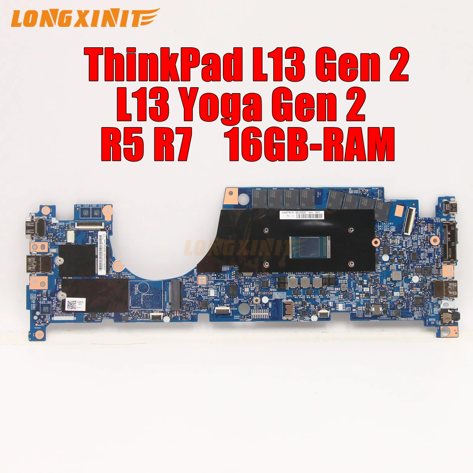 

For Lenovo ThinkPad L13 Gen 2 L13 Yoga Gen 2 203088-3 Laptop Motherboard. With.CPU:R5-5650U, R7-5850U.16GB RAM.100% testado OK