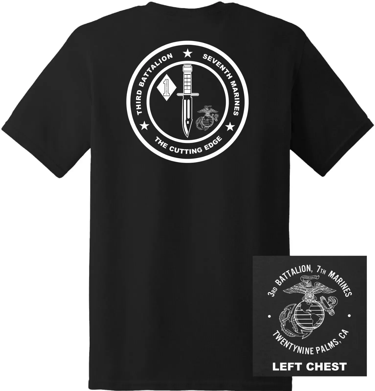 

US Marine Corps 3rd Battalion, 7th Marines Regiment T-Shirt New 100% Cotton O-Neck Short Sleeve Summer Casual Mens T-shirt