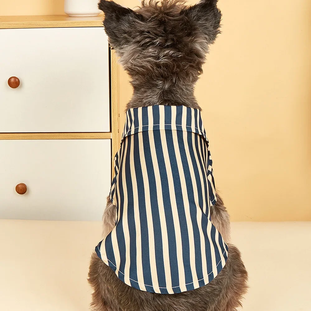 Pet Clothing Striped Shirt British Temperament Cat Clothing Dog Clothing