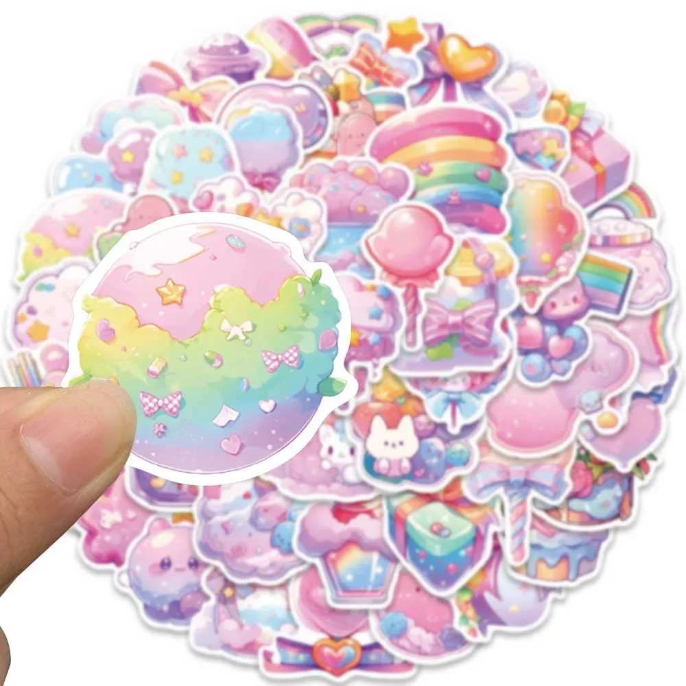 10/50PCS Kawaii Cartoon Colorful Dessert Candy Stickers Graffiti Laptop Bottle Box Luggage DIY Kids Gift Decoration Sticker Tpy