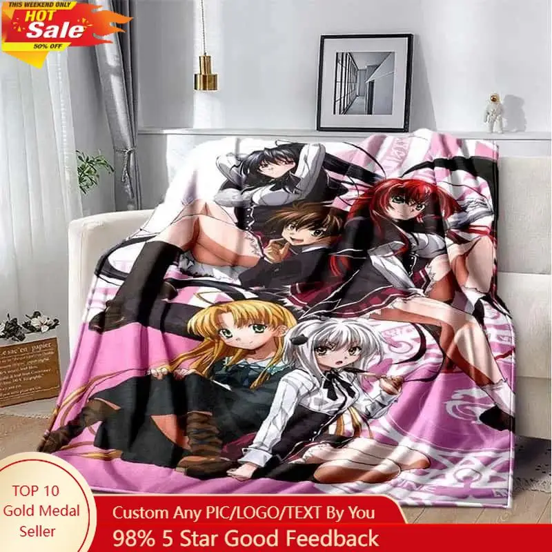 

Cartoon High School DxD Anime Print Blanket Picnic Blankets Warm Blanket Soft and Comfortable Blanket Home Travel Birthday Gifts