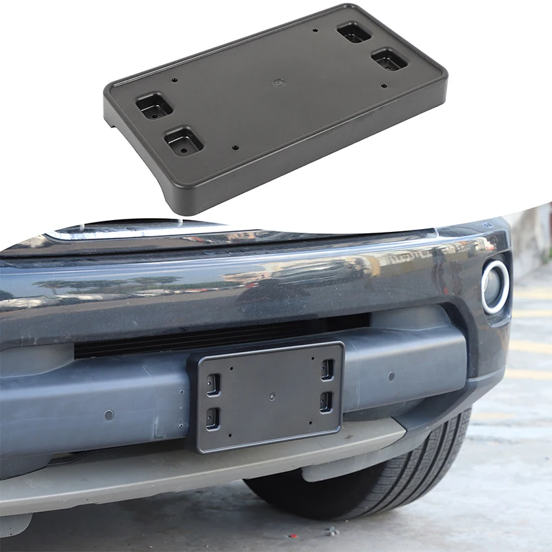 

1Pcs ABS black For Land Rover Discovery 4 LR4 2010-2016 car front bumper license plate bracket car modification accessories