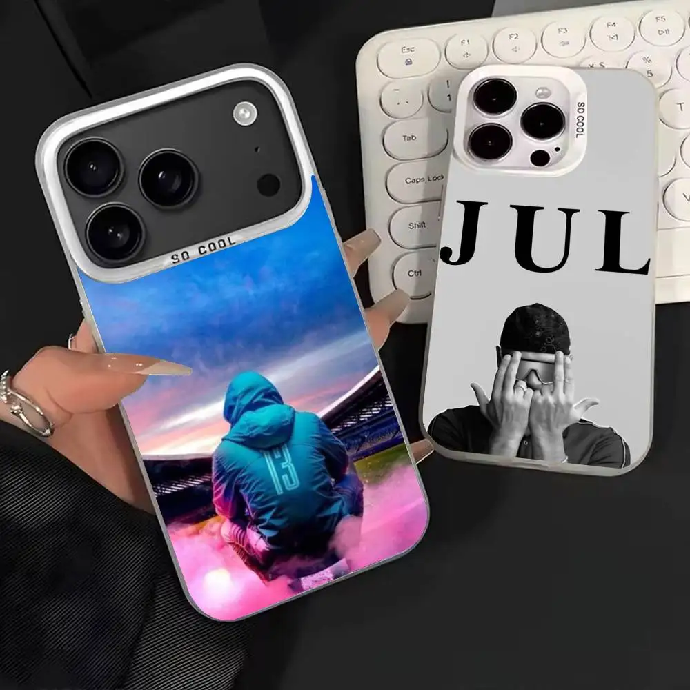 

Rapper J-JUL Cool Phone Case For iPhone 17,16,15,14,13,12,11,Mini,Pro,E,MAX White Candy Matte Shockproof Cover