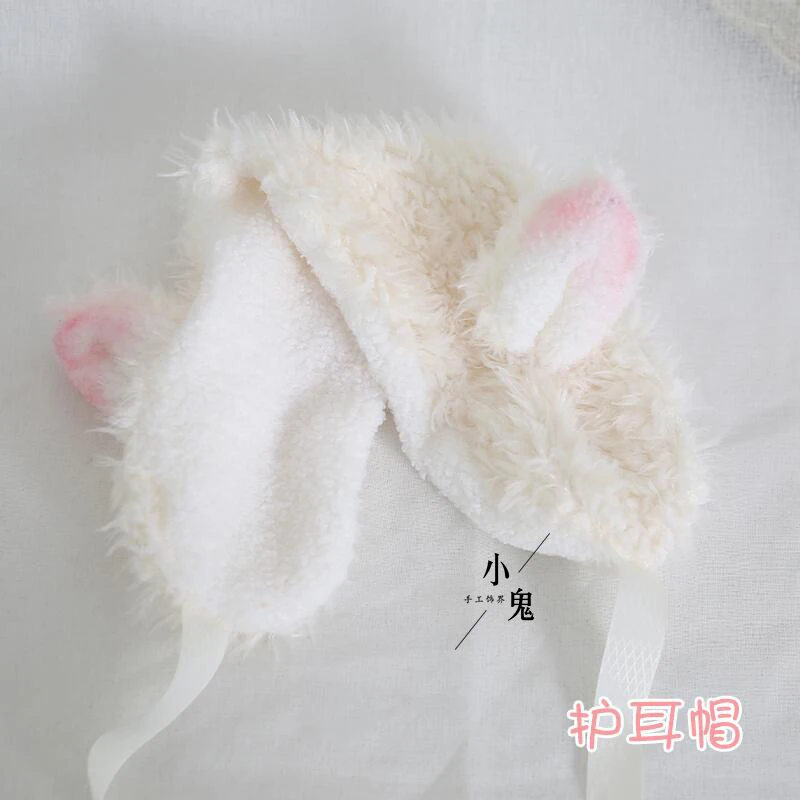 Japanese lovely lace cap earmuffs lolita lamb\'s ear cap joker fluffy warm winter hats