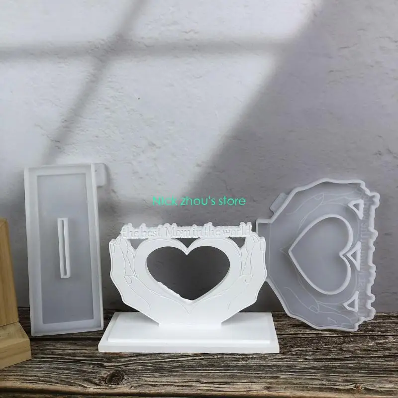 E15E Convenient DIY Heart Resin Frame Mold Perfect For Home Decors And Gift Making