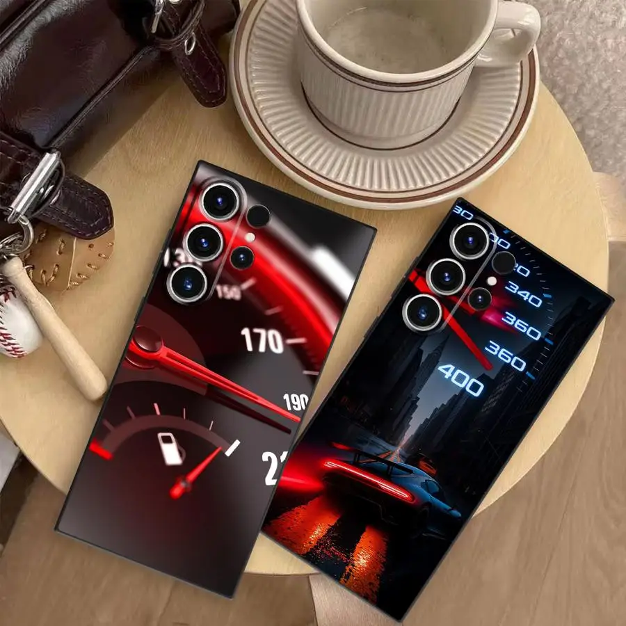 Red Car Gauge Case for Samsung Galaxy S26 Ultra Note 20 10 S22 S20 FE S25 Plus S21 S24 S23 Phone Cover view 2