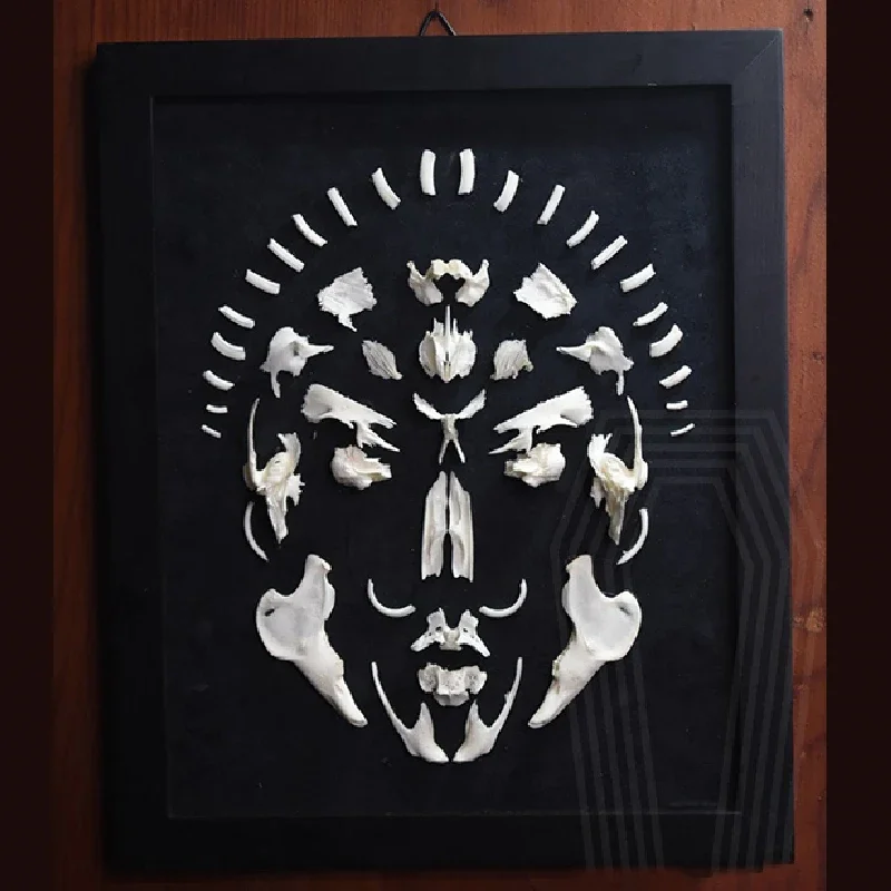 

2002 Handmade Rabbit Skeleton Art Resin Bone Texture Macabre Wall Decor Taxidermy Inspired Vintage Science Framed Display