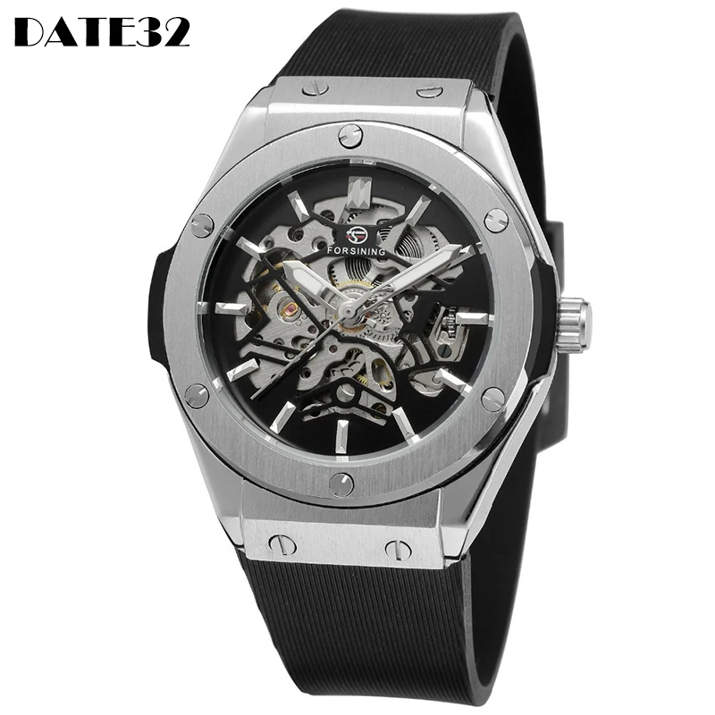 Luxury Automatic Mechanical Watch Hollow Steampunk Dial Men Skeleton Wristwatch Male Orologio New Clock Hombre Relogio Masculino