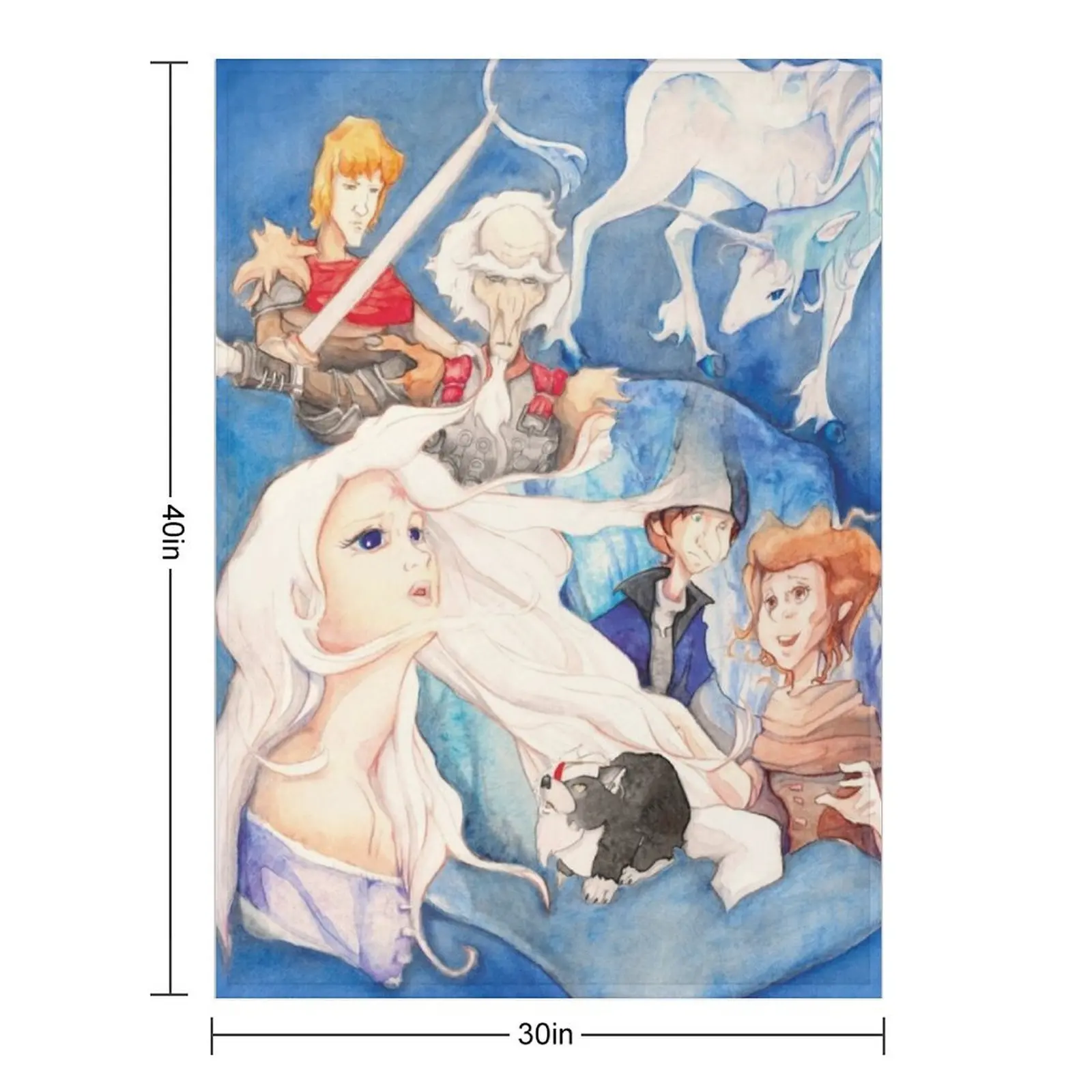 Reflections The Last Unicorn Throw Blanket Comforter Stuffeds for sofa Travel Winter beds Camping Blankets
