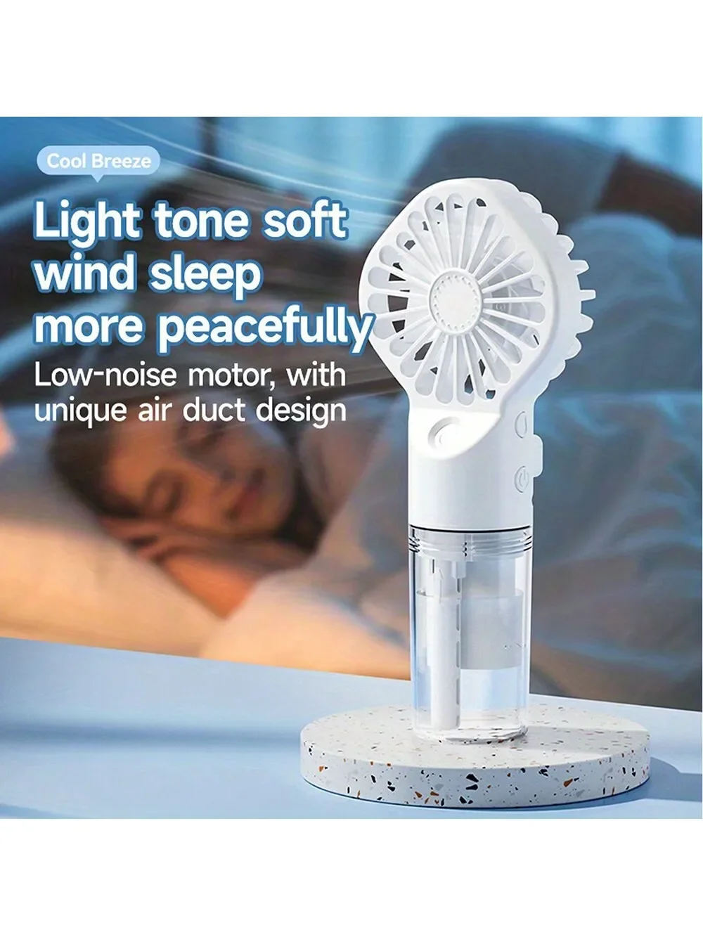 Kipas Pelembap Udara Portabel Kipas Pendingin Kabut Genggam Mini Kipas Tangan Semprotan Air Mini Kipas Isi Ulang USB untuk Rumah/Kantor