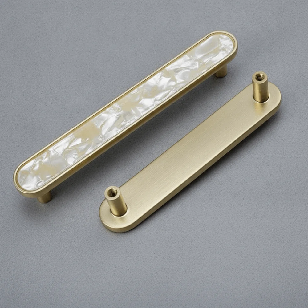 Gold Finish Cabinet Handle Zinc Alloy Pink Black Drawer Handle Nordic Style New Zealand Pearl Shell Drawer Pull Wardrobe Door