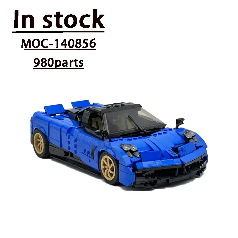 

MOC-140856 Famous Blue Static EditionSupercar AssemblyBrick Model980 Parts Highdifficulty Splicing Children'sChristmas Gift Toys