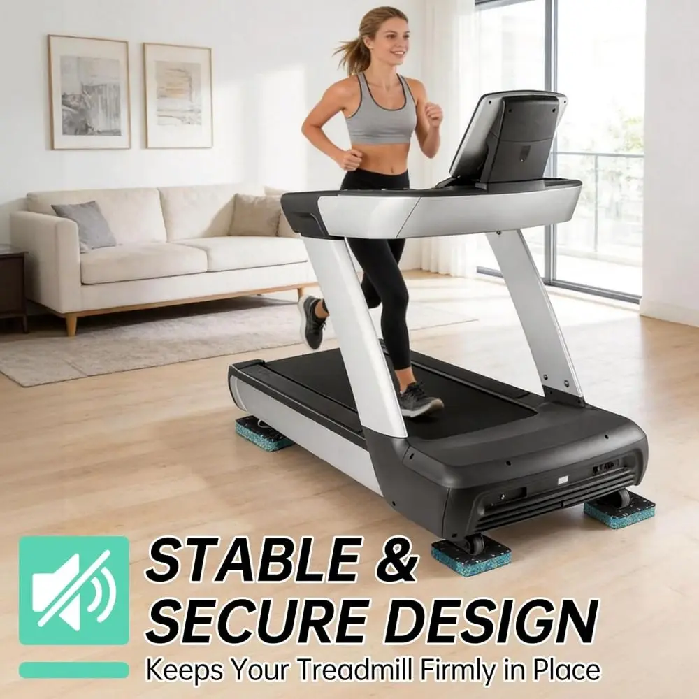 Uphill Training Treadmill Incline Riser Blocks High-Density Rubber Top Shock Absorption Walking Pad Incline Blocks Foam Base