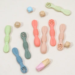 2PCS Baby Spoon Fork Set Silicone Learning Spoons Utensils Children Cutlery Training Spoon Feeding Tableware Baby Stuff