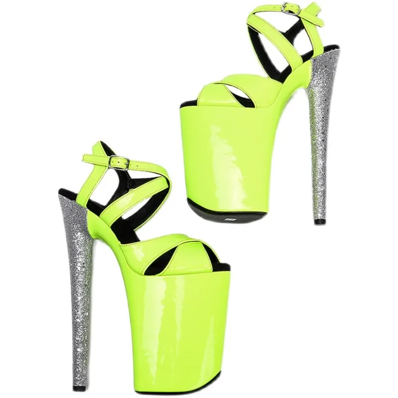 LAIJIANJINXIA PU Uppre New Color High Heel Sandals 23cm /9inch Sexy Model Show Shoes And Pole Dancing Shoes 006