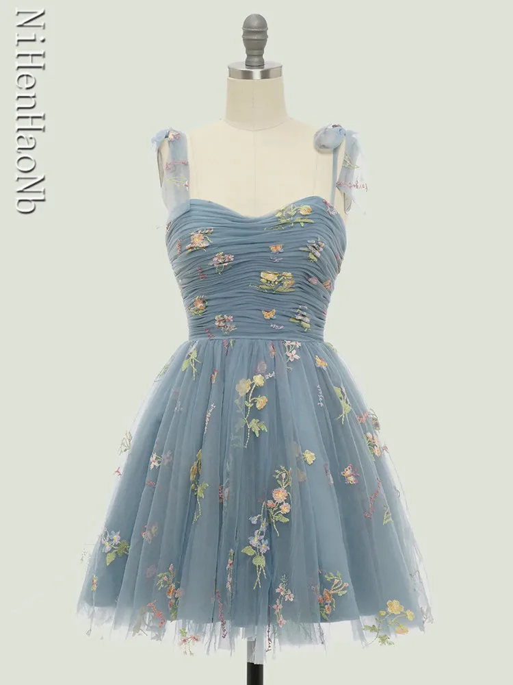 Vestido elegante de fiesta, traje de graduación, Verde menta, Tirantes ajustables, tul, boda, graduación, 2023