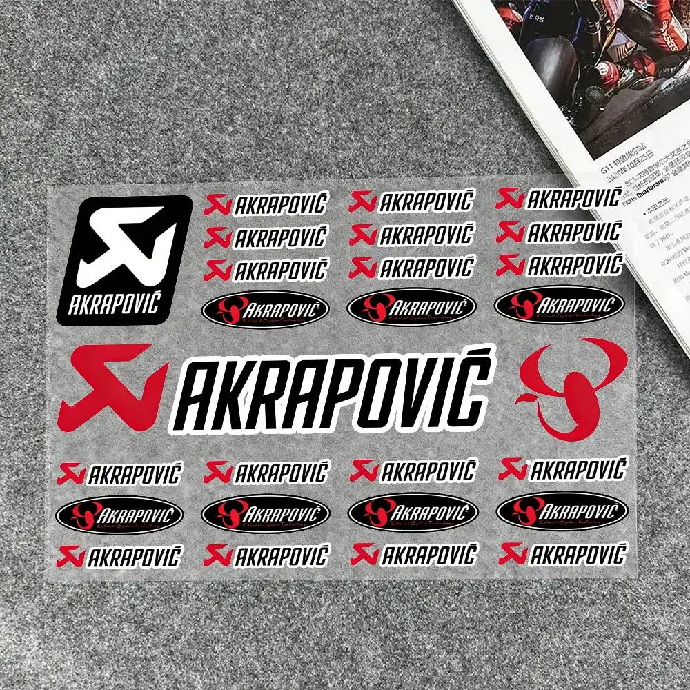 For AKRAPOVIC Reflective Motorcycle Stickers, 3M Safety Warning At Night In The Dark Scooter Helmets