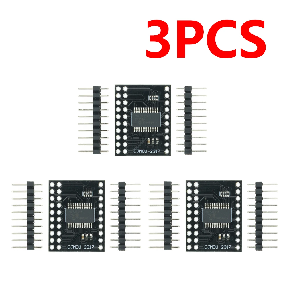 3PCS MCP23017 Serial Interface Module IIC I2C SPI Bidirectional 16-Bit I/O Expander Pins 10Mhz Serial Interface Module