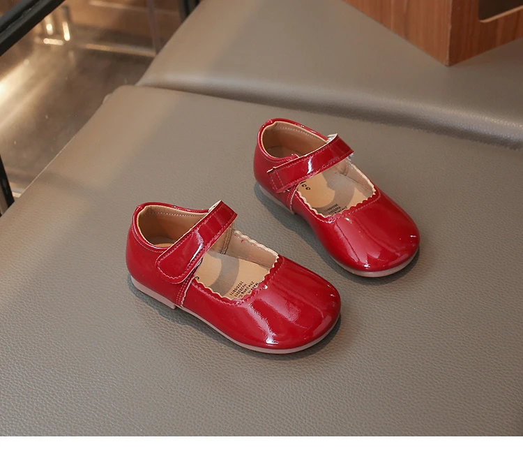 Girls Soft Bottom Multi-color Leather Spring Autumn New Baby Girl Bright Color Leather England Style Breathable Princess Shoes