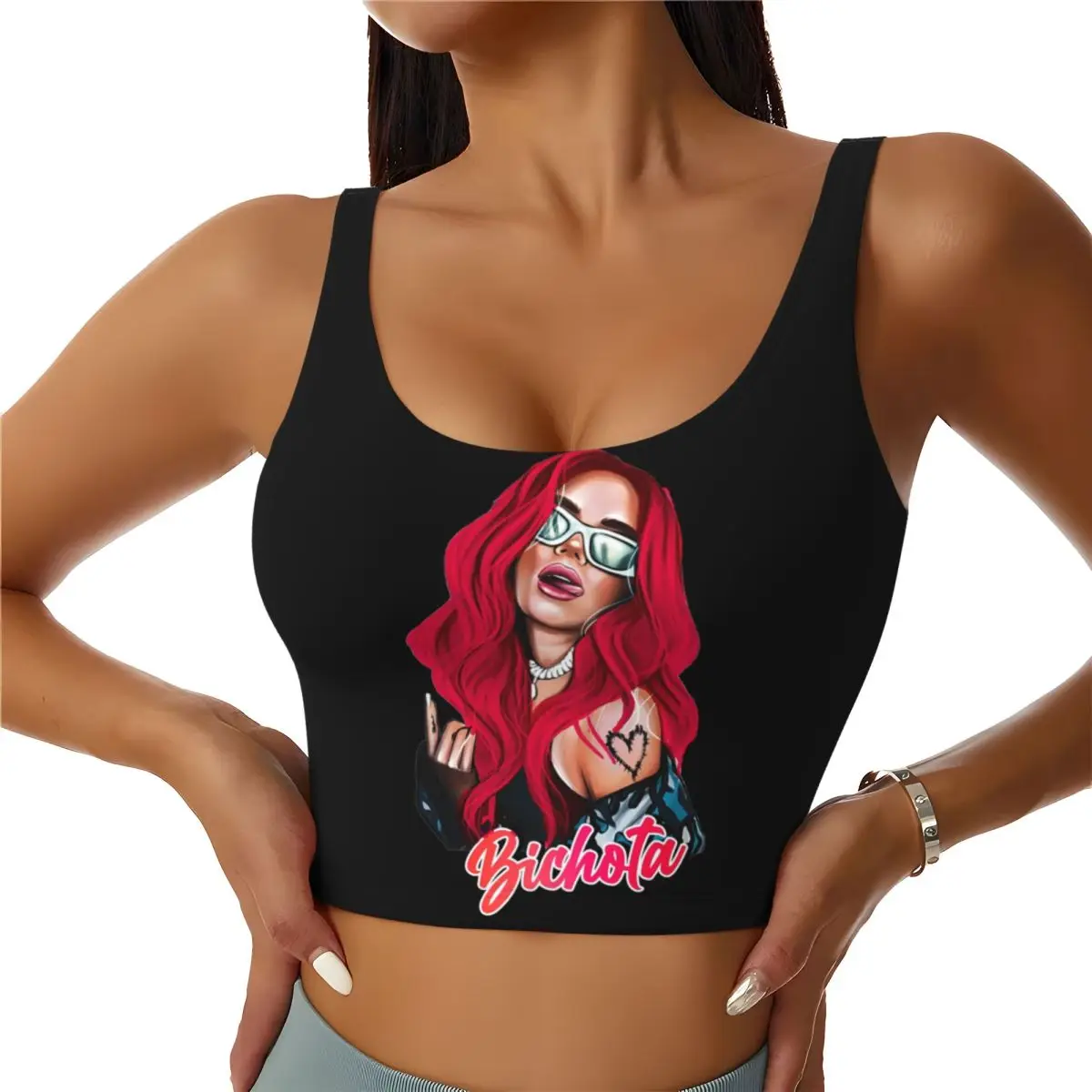 Custom Manana Sera Bonito Karol G Workout Crop Tank Tops Women's Seamless Running Yoga Sports Bras