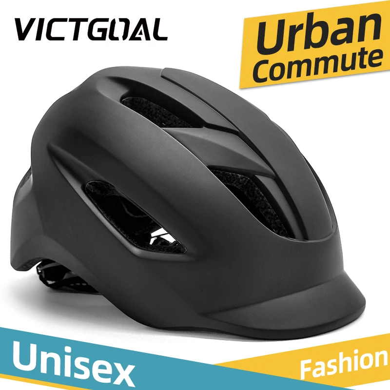 VICTGOAL Adult Bicycle Helmet Led Taillight Men Women Bike Helmet Sun Visor Urban Commuter City MTB Mountain Road Bike Helmet