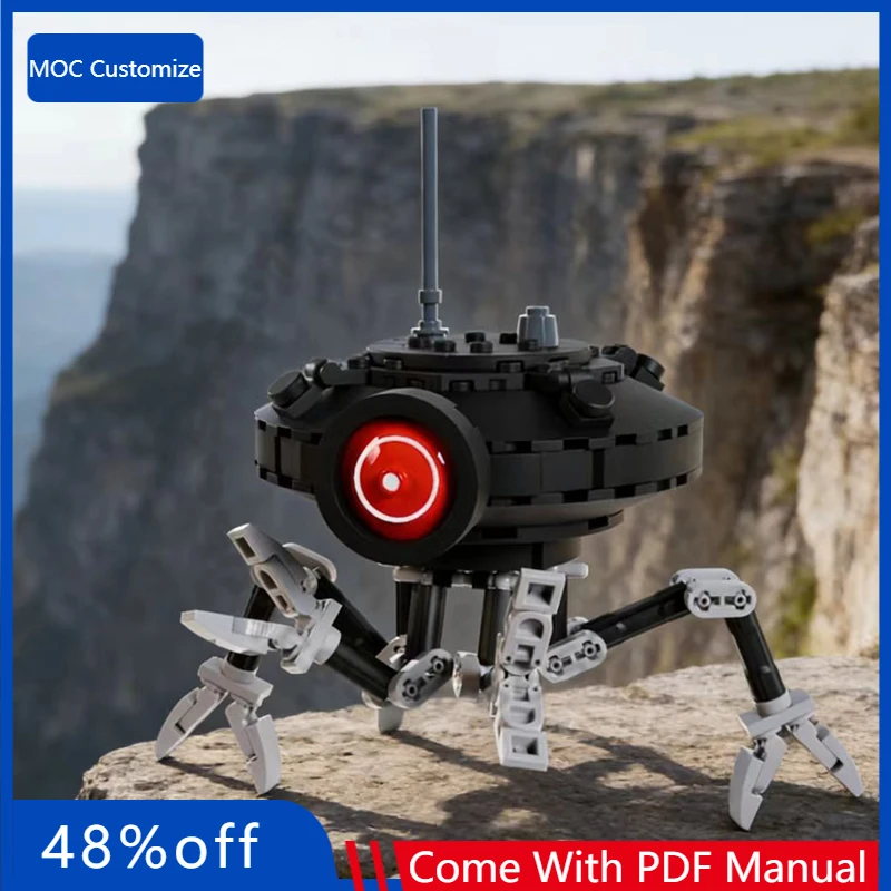 301개 구성 가능한 시커 드로이드 MOC 맞춤형 모듈식 빌딩 블록 브릭 모델 인기 교육용 DIY 소년 축제 장난감 선물