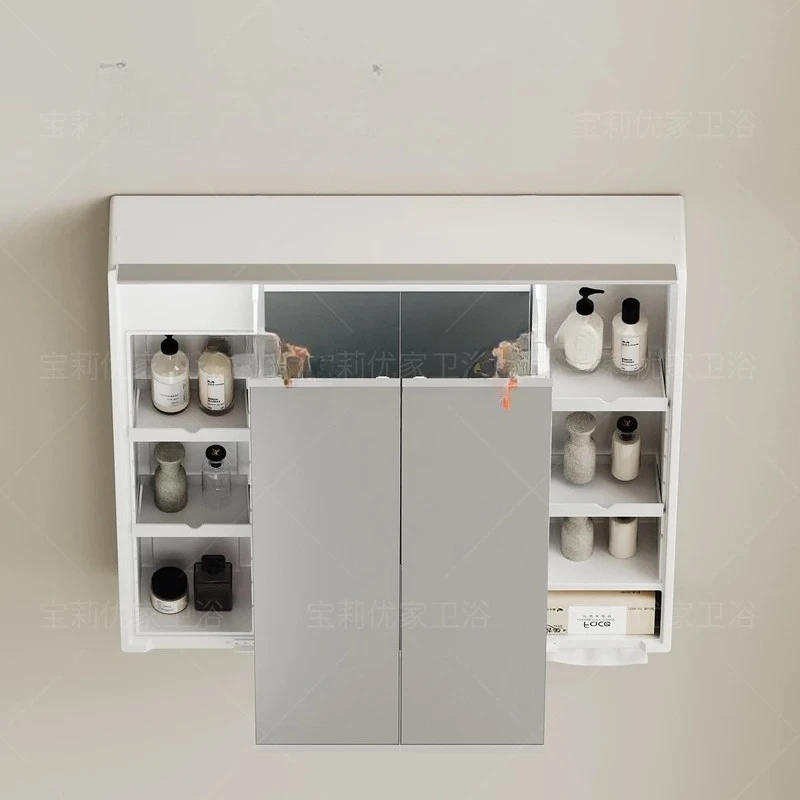 Small Toilet Bathroom Cabinet Over Wall Storage Organizer Mirror Makeup Cupboard Decorations Modern Gabinete Home Furniture