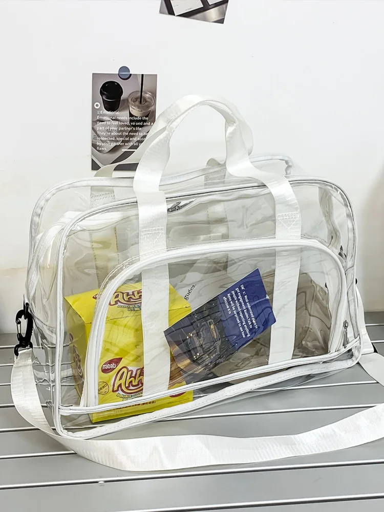 

Transparent PVC Sports Bag Summer Waterproof Swimming Fitn Beach oulder Bag Storage Organizer for Youth Single oulder
