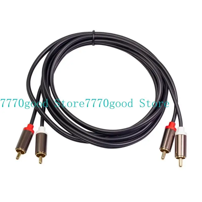 

31BA 2RCA Male to 2RCA Male AUX Cable Y Splitter Adapter Cord Wire for Amplifiers Sound System Support Sound Transmission
