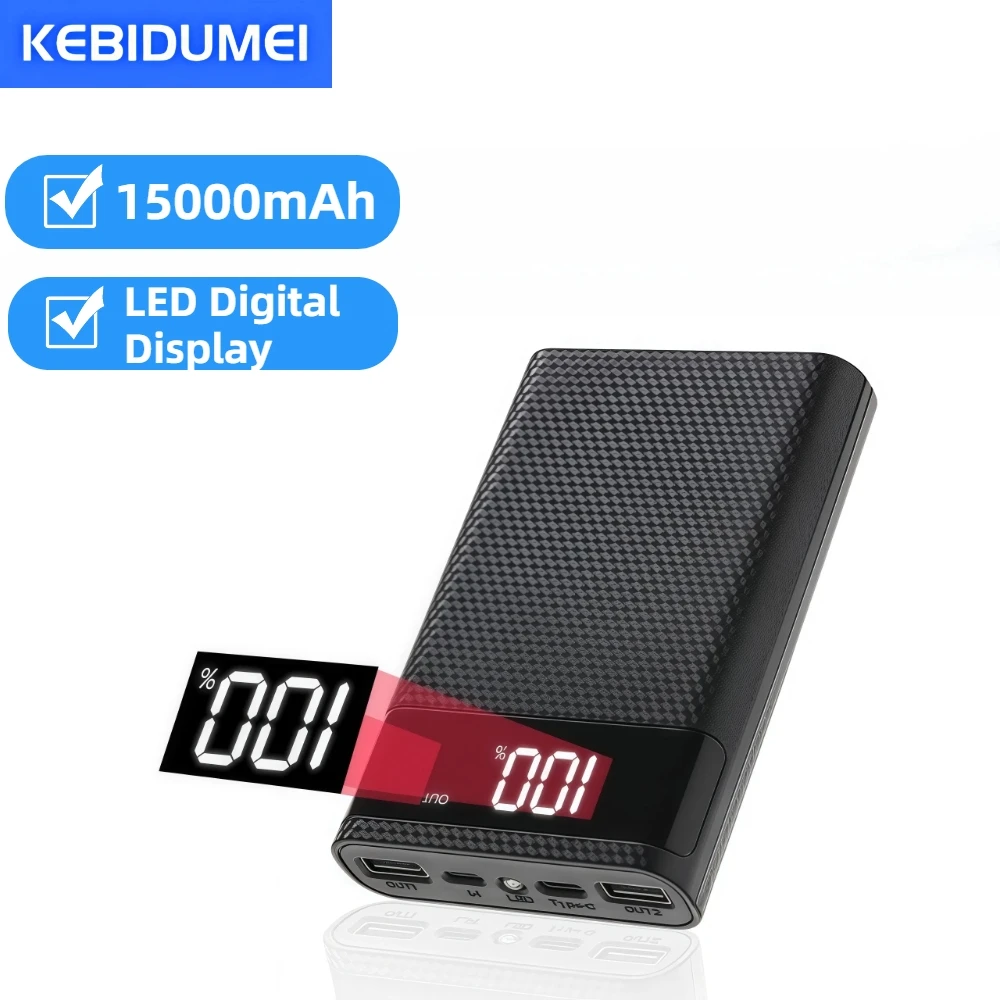 4x18650 Battery Charger Storage Box 5V 2A Dual USB Type C DIY Power Bank Case For Android Micro USB Interface For Smart Phones
