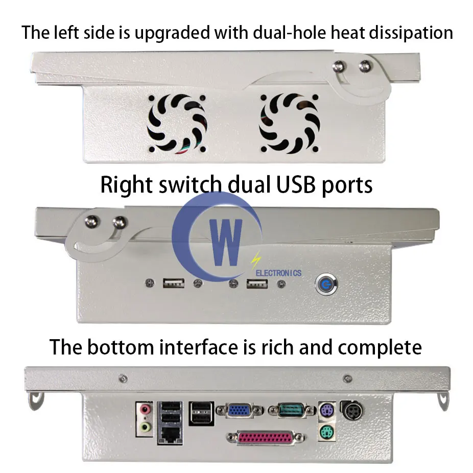 14 Inch Touch Screen Industrial Control Computer with RS232 Serial Port Windows XP Mach3 Software for Universal CNC Router Use