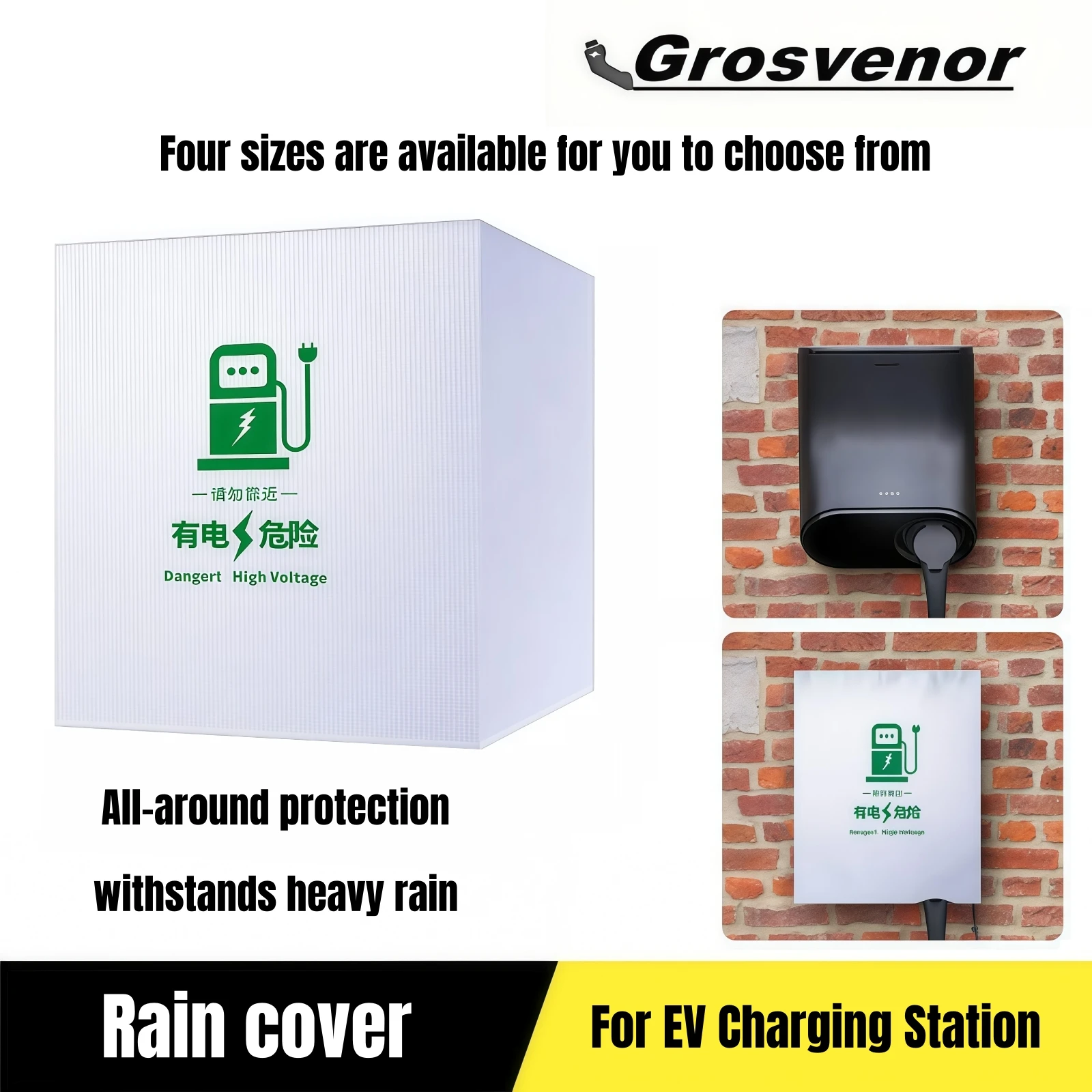 

Universal EV Charger Wallbox Rain Cover Protector Rain Sun UV Snow Protections Cover for Electric Vehicle Charger Station