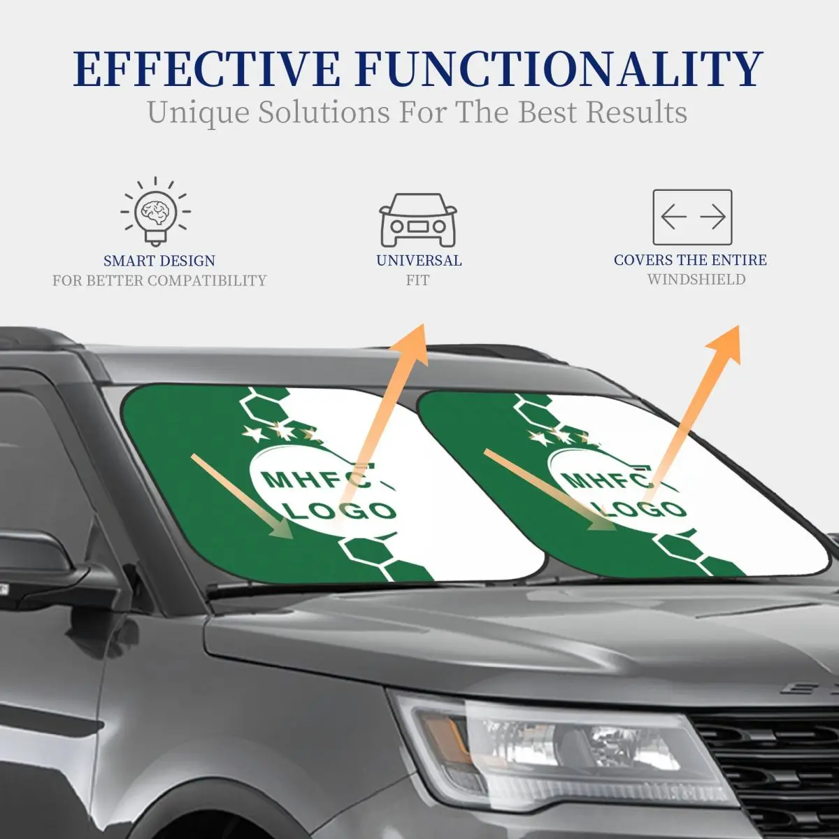 Israel-車のフロントガラス,日焼け止めカバー,フロントウィンドウサンバイザー,mhfcチャンピオン