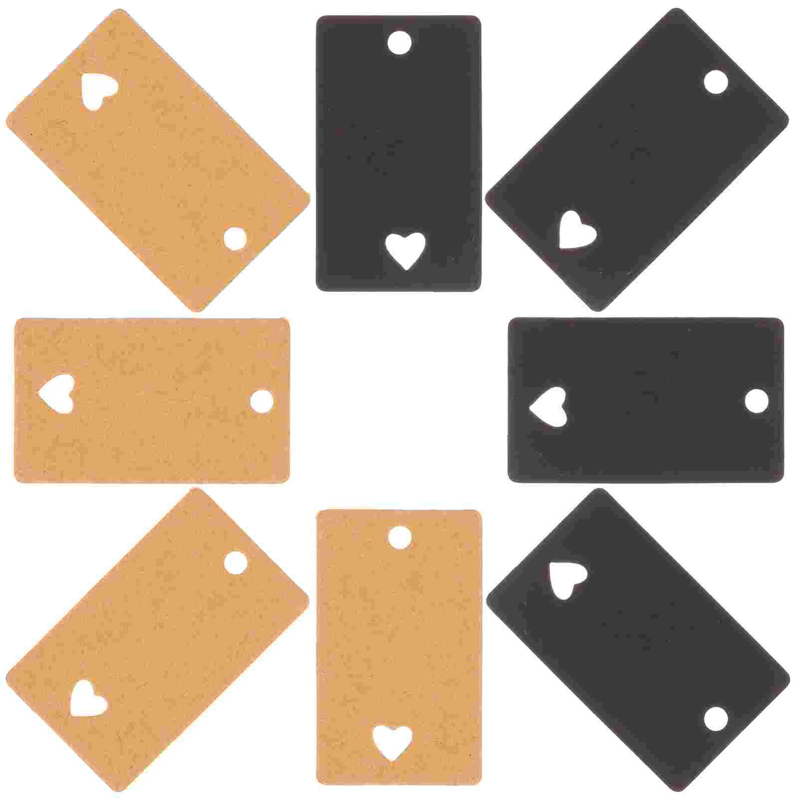 200 Pcs Hollow Out Lovers Labels Kraft Blank Labeling Tags Paper Price for Mall Marking