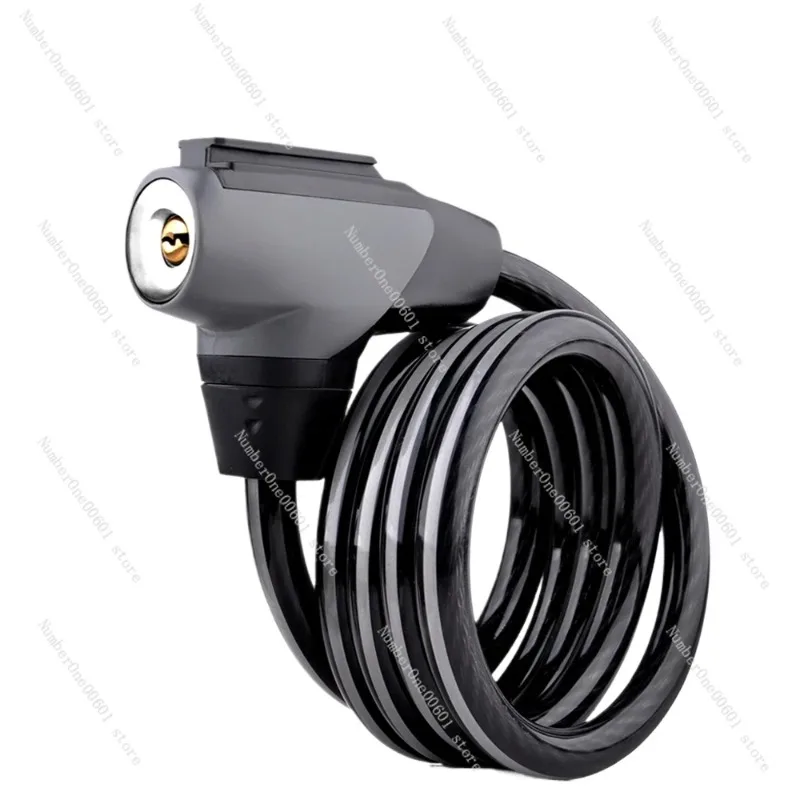 Bicycle Lock Cable Lock, Reflective Security Anti-theft Ring Lock, Riding Lock with Retainer, Electric Vehicle Lock