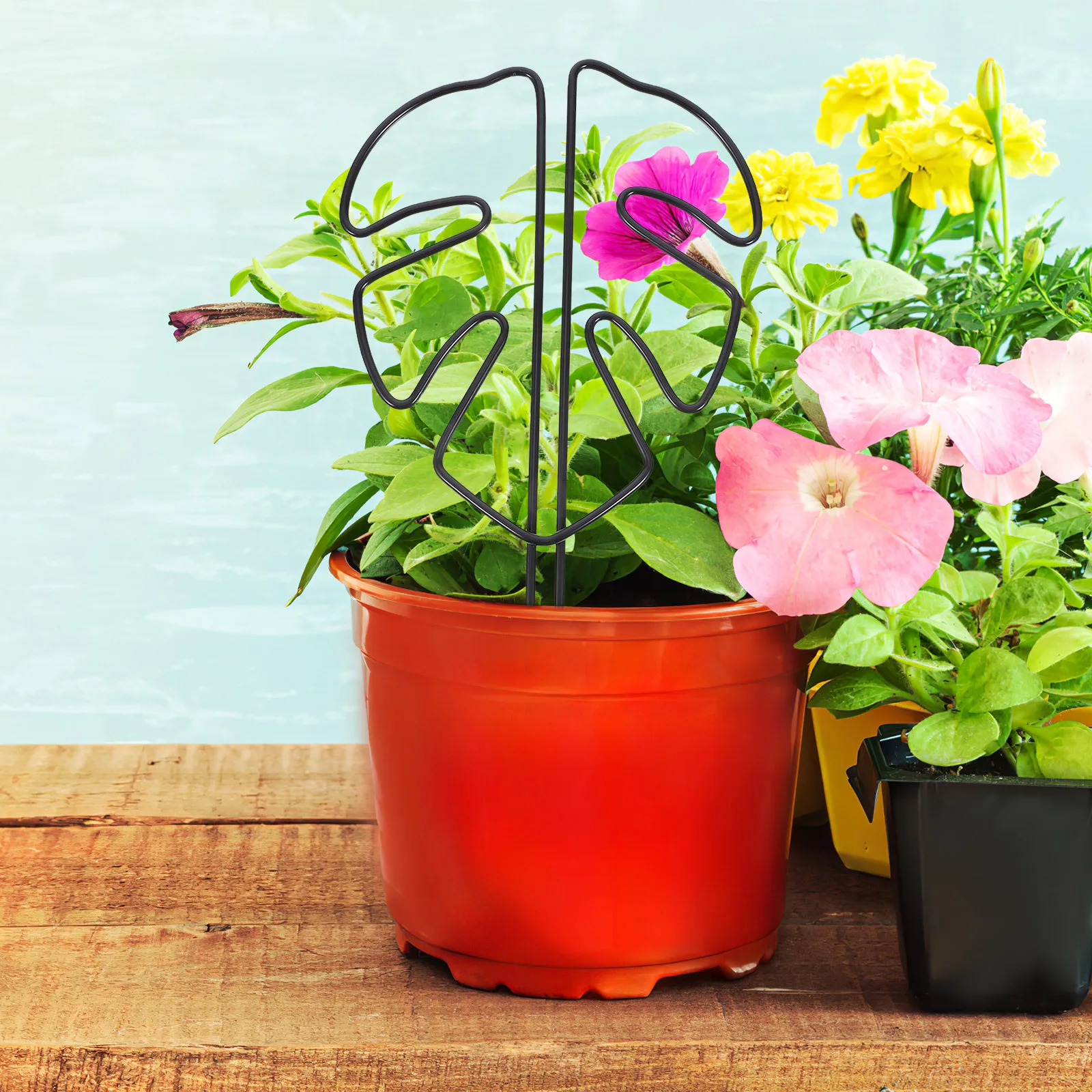 

1pcs Reusable Plant Stake For Monstera, Leaf Shaped Support Stand, Prevents Tipping, Lightweight Durable Design, Garden Farm
