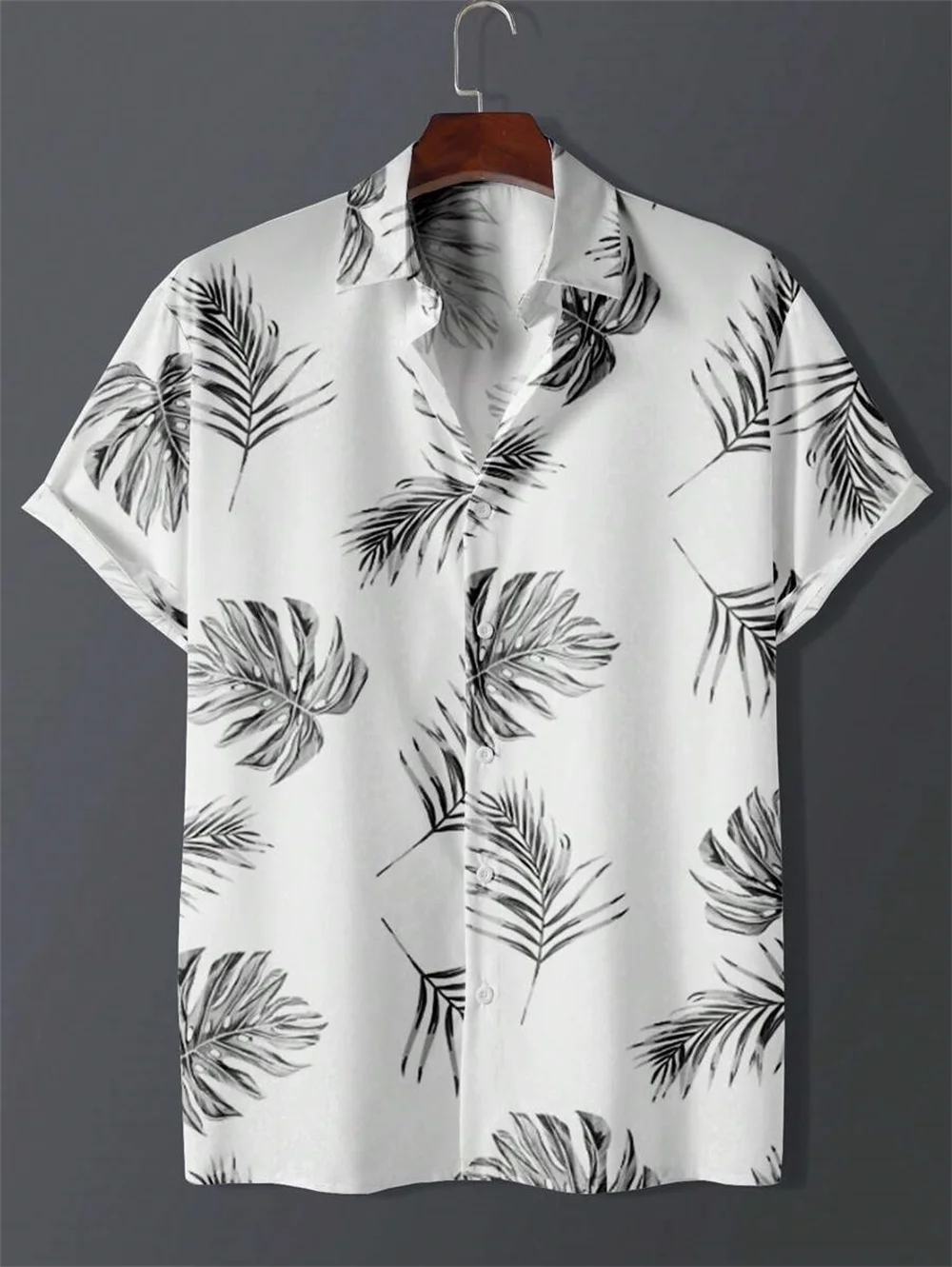 

Short Sleeve Shirt Leisure Beach Breathable Button Shirts Outdoor Street Harajuku Fashion Social Shirt Men's Lapel Hawaiian Top